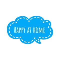 ''Happy at home'' Lettering