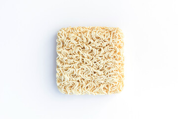 Instant noodles on white background,fast food for every one.