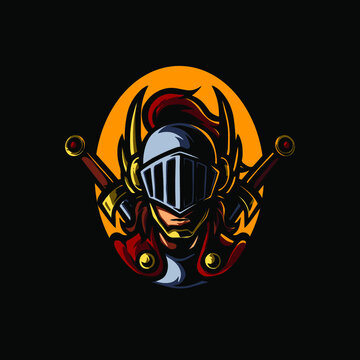 Knight Head E Sport Mascot Logo
