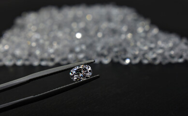 A genuine diamond is a diamond that has been cut and clean. Rare and expensive to make.	