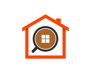 Simple house with coffee cup cafe