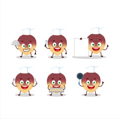 Cartoon character of swede with various chef emoticons