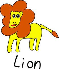 cute lion cartoon