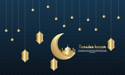 abstract ramadan kareem greeting moonshine mosque silhouette translation of text ramadan kareem blessed