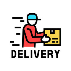 delivery courier free shipping color icon vector. delivery courier free shipping sign. isolated symbol illustration