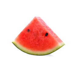 Sliced of watermelon isolated on white background.