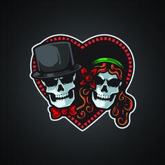Skull Couple Logo