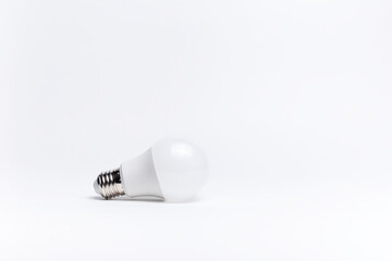 Close-up of light bulb on white background.