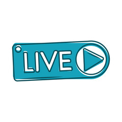 live multimedia stream internet blue design