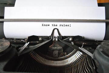 Know the rules - obrazy, fototapety, plakaty