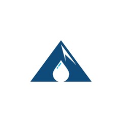 Fototapeta premium Mountain water vector logo
