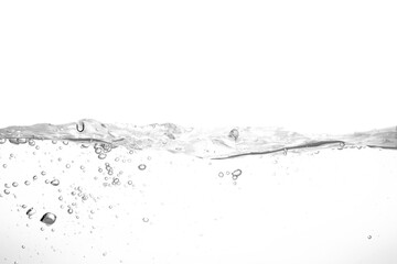 Clear water waves. Clear Water wave isolated on white background.