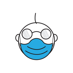 character design using masks and glasses on a white background.
character design using masks and glasses for your website design. Logo, application, UI. Vector illustration, EPS10.