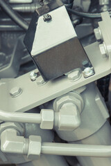 Part of industrial hydraulic or pneumatic machine. Hydraulic mechanism. Technology