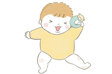 おもちゃで遊ぶかわいい赤ちゃん