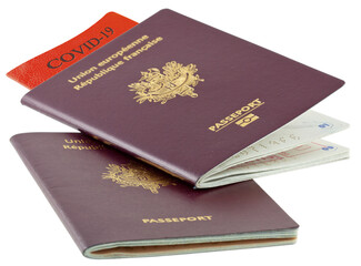 passeports et carnet de vaccinations covid