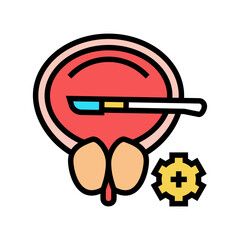 surgery bladder color icon vector. surgery bladder sign. isolated symbol illustration