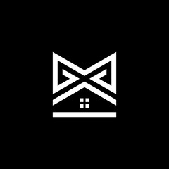 Monogram letter MGG real estate logo icon template