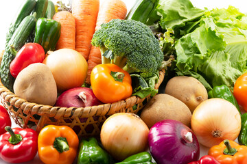 新鮮で美味しく美しい野菜の集合