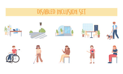 disabled inclusion set people activity work walking