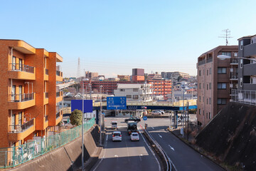 Fototapeta premium 本村IC付近の街並み（神奈川県横浜市旭区）
