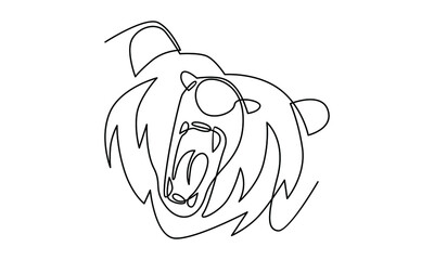 Continue line of bear head icon