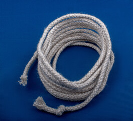 cotton rope on a uniform background