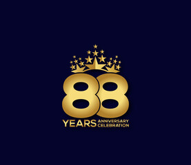 88 Year Anniversary Day background Concept