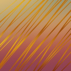 Illustration of golden threads on a pastel background