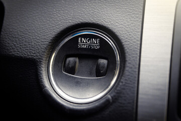 Bucharest,Romania 18.02.2021.Close up shot of the ignition keyhole in a car