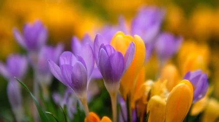 Foto auf Glas Krokusse - Der Frühling kommt  © PhotoArt
