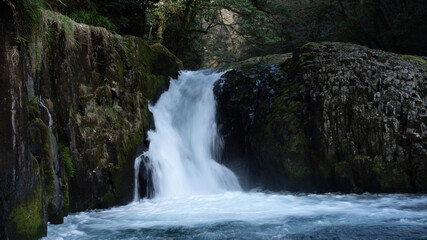waterfall in the mountains