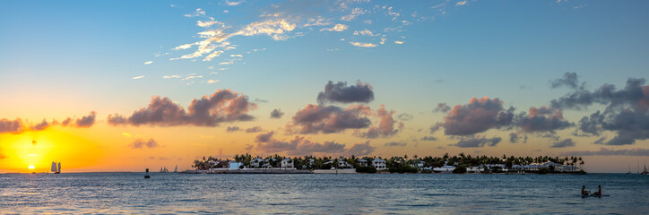 View of Sunset Key from Mallory Square in Key West.