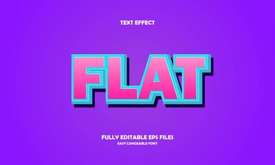 Editable text effect flat title style