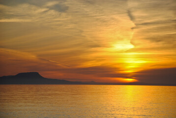 Fototapeta na wymiar Sunset on the island of Crete