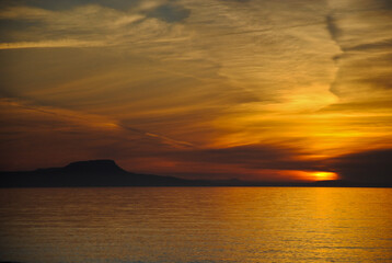 Fototapeta na wymiar Sunset on the island of Crete