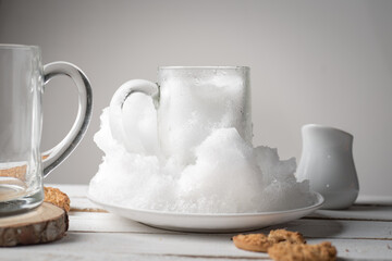 snow drink in a big mug