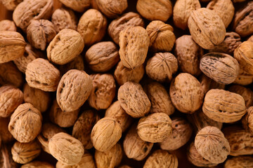 walnut background- top view