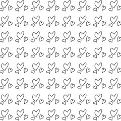 Repeated patterns of hearts for scrapbooking, wallpaper, fabrics and other types of needlework.