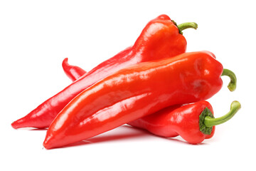 Fresh red pepper on white background