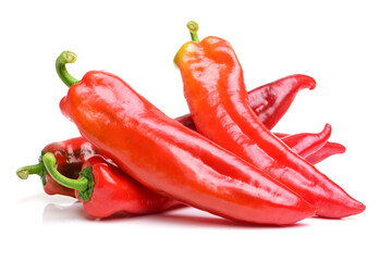Fresh red pepper on white background