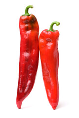 Fresh red pepper on white background