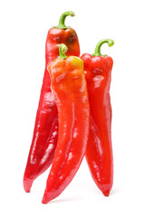 Fresh red pepper on white background