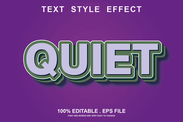 quiet text effect editable