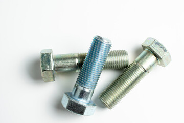 fasteners for repair close-up on a white background