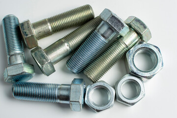 fasteners for repair close-up on a white background