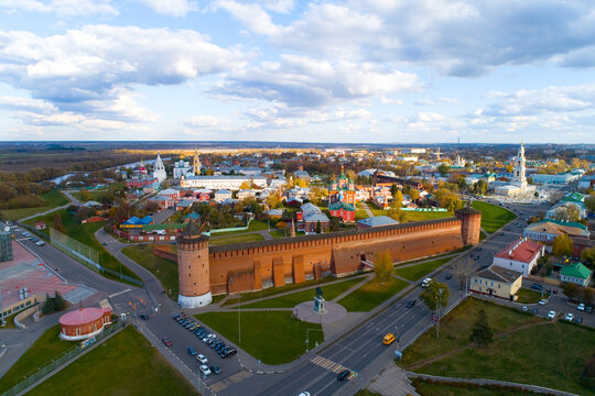 Top view of the ancient Kremlin in Kolomna.