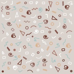 Simple geometric pattern in brown colours 