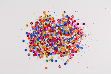 beautiful festive background multicolored with bokeh and sequins