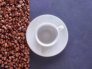 roasted coffee beans on dark background